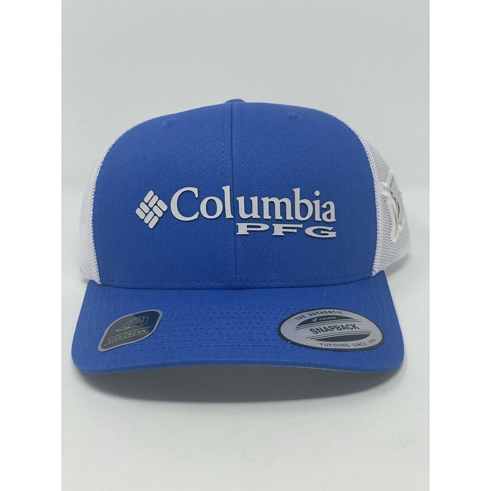 Columbia Sportswear Men's PFG Mesh Snapback Ball Cap Fishing Vivid Blue‎ Marlin